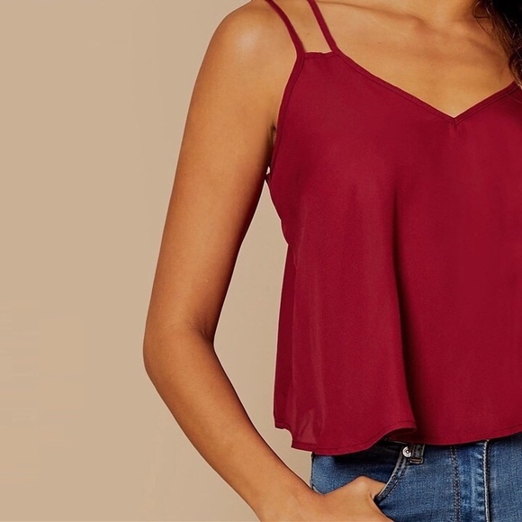 Casual Backless Double Strap Cami Crop Top - Picture 5 of 5